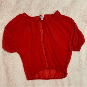 💲SHEER BLOUSE W/ BUTTON DETAIL